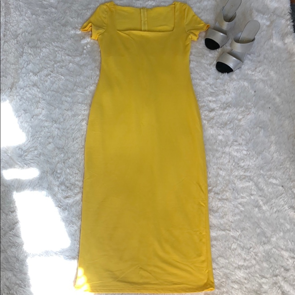 Yellow MIDI Dress